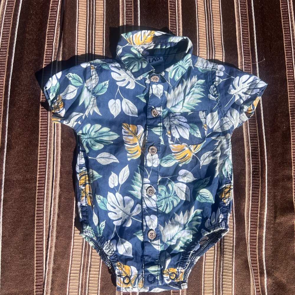 Floral Blue Kids Bodysuit